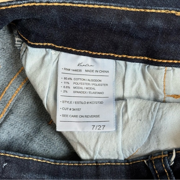 KANCAN High Rise Button Fly Super Skinny Jeans Dark Wash Size 7/27 - Picture 5 of 9